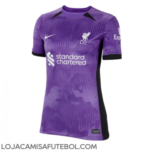 Camisa de Futebol Liverpool Equipamento Alternativo Mulheres 2023-24 Manga Curta